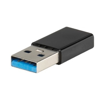 Преходник Vivanco 45351, от USB-A (м) към USB-C (ж), черен | JAR Computers Vivanco 45351