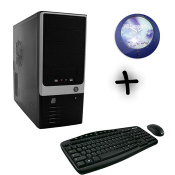 Настолен компютър PC "Старт 2" +Подарък часовник, AMD Sempron 2.7GHz, 2GB RAM, 500GB HDD, DVDRW, GeForce 9500GT 512MB (DVI), SB5.1, безжична мишка & клавиатура Microsoft, 2г. гаранция | JAR Computers PC "Старт 2" +Подарък часовник