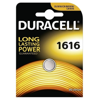 Батерии литиеви Duracell DCR1616, CR1616, 3V, 55mAh, 1бр. | JAR Computers Duracell CR1616 3V 1бр DCR1616