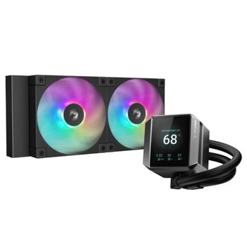 Водно охлаждане за процесор DeepCool MYSTIQUE 240 ARGB, съвместимост със сокети Intel LGA 1851/1700/1200/115X & AMD AM5/AM4 | JAR Computers DeepCool MYSTIQUE 240 ARGB R-LX550-BKADSNC-G-1
