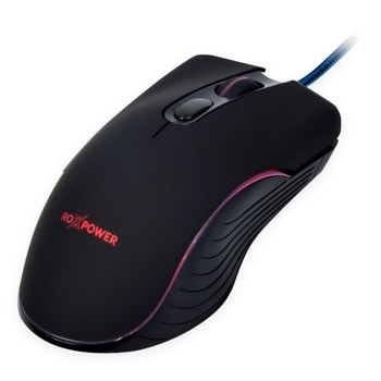 Мишка ROXPOWER G20 Gaming RGB, оптична (3200 DPI), жична, 6 бутона, USB, сиво/черна, RGB подсветка, програмируеми бутони | JAR Computers Мишка ROXPOWER G20 GAMING RGB