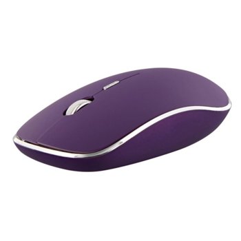 Мишка TnB Rubby, оптична (1600 dpi), безжична (2.4GHz), USB, лилава image
