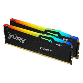 Памет 32GB (2x16GB) DDR5 6000MT/s, Kingston FURY Beast RGB Black EXPO, KF560C36BBE2AK2-32, 1.35V | JAR Computers Kingston KF560C36BBE2AK2-32