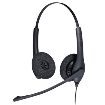 Слушалки Jabra BIZ 1500 Duo, микрофон, контролер за повиквания, QD жак, черни | JAR Computers Jabra BIZ 1500 Duo QD jack 1519-0154
