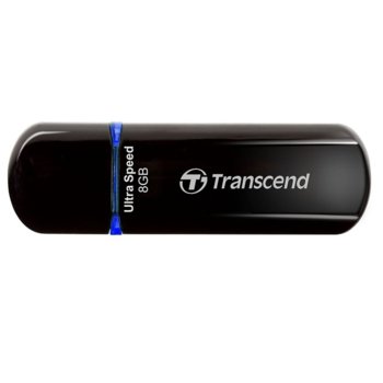 Памет 8GB USB Flash Drive, Transcend JetFlash 600, USB 2.0, черна/синя | JAR Computers Transcend 8GB JETFLASH 600 (Blue)