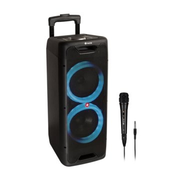 Тонколона NGS Wild Jungle 1, 2.0, 200W, Bluetooth, AUX, USB, черна, караоке, с включен микрофон, безжична, до 8 часа време на работа, RGB подсветка | JAR Computers NGS Wild Jungle 1