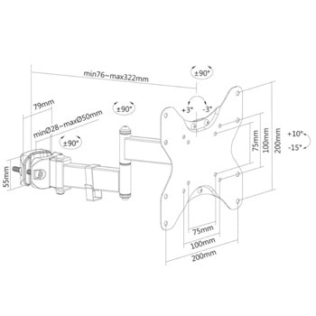 Neomounts FL40-450BL12