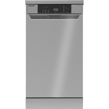 Съдомиялна Sharp QW-NS1CF49ES, клас E, 10 комплекта, 4 програми, 4 температури, заключване на дисплея, инокс | JAR Computers Sharp QW-NS1CF49ES