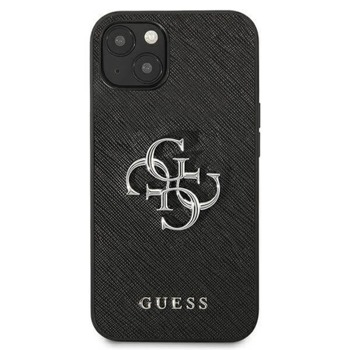 Guess Saffiano 4G Metal Logo Leather Hard Case