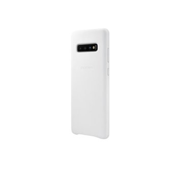 Samsung S10+ G975 Leather Cover White