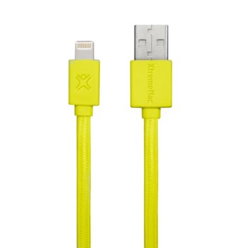 Кабел XtremeMac Lightning, USB A(M) към Lightning, 1m., жълт | JAR Computers XtremeMac Lightning