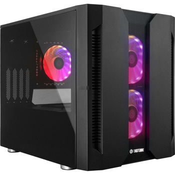 Кутия Chieftec Chieftronic M2, Micro ATX/Mini-ITX, 2x USB 3.1 Gen 1, с прозорец, черна, без захранване | JAR Computers Chieftec Chieftronic M2 GM-02B-OP