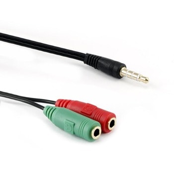 Адаптер SBOX 35M-2X35F, от AUX(м) към 2x AUX(ж), 0.2m, черен | JAR Computers SBOX 35M-2X35F