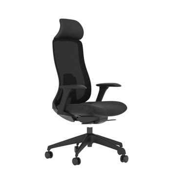 Работен стол Antares DARIO BLACK, до 120кг, дамаска/мрежа, синхронен механизъм, коригиране на дълбочината, заключване в позиция, лумбална опора, ергономичен, черен | JAR Computers Работен стол Antares DARIO BLACK