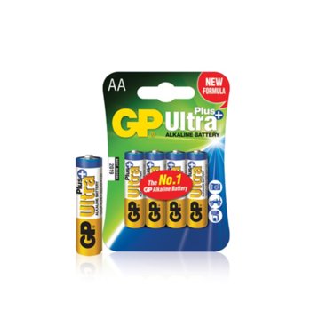 Батерии алкални GP Ultra Plus, AA, 1.5V, 4бр. image