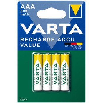 Акумулаторна батерия VARTA 56613101404, HR03, 1.2V, 800mAh, NiMH, 4бр. | JAR Computers VARTA 56613101404