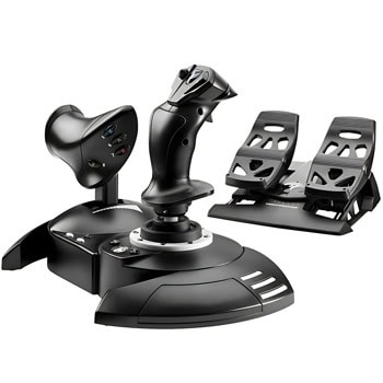Джойстик с педали Thrustmaster T-FLIGHT FULL KIT (4460211), USB, черен, за PC/Xbox Series X | JAR Computers Thrustmaster 4460211