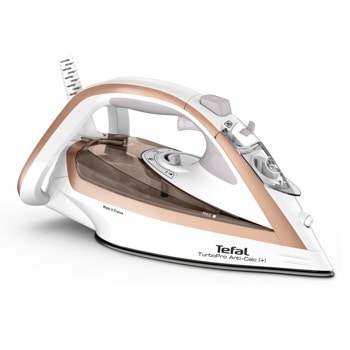 Парна ютия Tefal FV5697E1, Durilium AirGlide Autoclean технология на плочата, 50 г/мин непрекъсната пара, 270 г/мин парен удар, анти-капкова система, анти-варовикова система, 3000W, бяла | JAR Computers Tefal FV5697E1