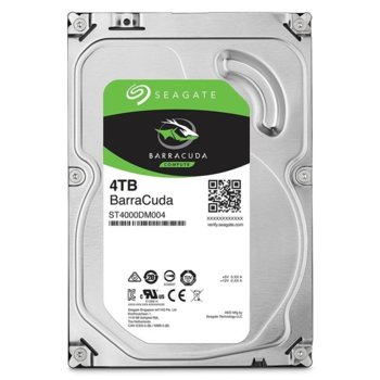 Твърд диск 4TB Seagate Barracuda ST4000DM004, SATA 6Gb/s, 5400rpm, 256MB кеш, 3.5" (8.89cm) | JAR Computers 4TB Seagate Barracuda ST4000DM004