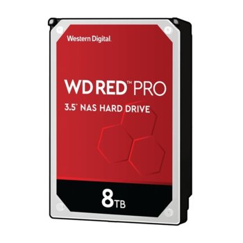Твърд диск 8TB WD Red Pro NAS, SATA 6Gb/s, 7200 rpm, 128MB, 3.5"(8.89 cm) | JAR Computers 8TB WD Red Pro WD8001FFWX