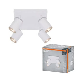 ledvance led spot elemental 4xgu10 plate white