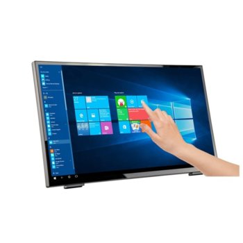 Монитор HANNSpree HT248PPB, преносим, 23.8" (60.45 cm) LED панел, 75Hz, Full HD, 8ms, 10 000 000:1, 250cd/m2, DisplayPort, HDMI, VGA, USB | JAR Computers HANNSpree HT248PPB