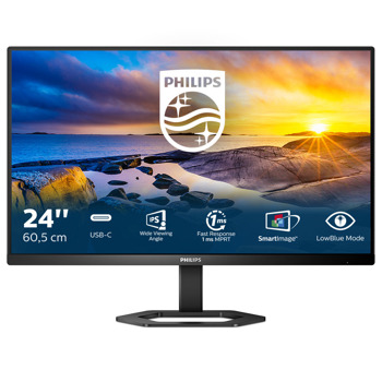 Монитор Philips 24E1N5300AE/00, 23.8" (60.45cm) IPS панел, 75Hz, FHD, 4ms, 1000:1, 300 cd/m2, HDMI, DisplayPort, USB | JAR Computers Philips 24E1N5300AE/00