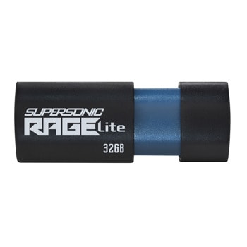 Памет 32GB USB Flash Drive, Patriot Supersonic Rage Lite (PEF32GRLB32U), USB 3.2, черна | JAR Computers Patriot Supersonic Rage LITE 32GB PEF32GRLB32U
