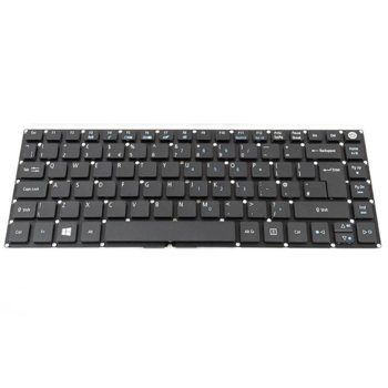 Клавиатура за лаптоп Acer, съвместима със серия Aspire E5-473, без рамка, черна, US/UK, с кирилица | JAR Computers Клавиатура за Acer Aspire E5-473 US/UK