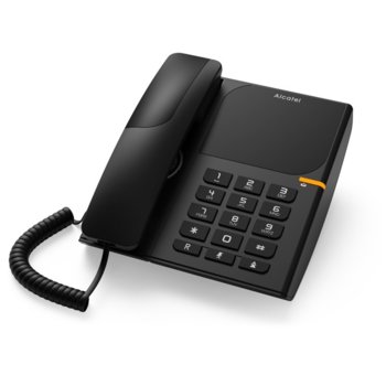 Стационарен телефон Alcatel T28, LED идентификатор на повикване, черен | JAR Computers Alcatel T28