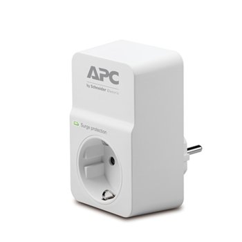 Eлектрически филтър APC Essential SurgeArrest, 1 гнездо, номинален изходен ток 16A, 230V, бял | JAR Computers APC PM1W-GR
