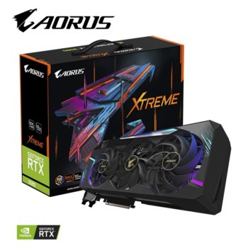 Видео карта Nvidia GeForce RTX 3080, 10GB, Gigabyte AORUS XTREME, PCI-E 4.0, GDDR6X, 320 bit, DisplayPort, HDMI, LHR | JAR Computers Gigabyte AORUS GeForce RTX 3080 XTREME 10G