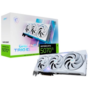 Видео карта Nvidia GF RTX 5070 Ti, 16GB, MSI GAMING TRIO WHITE, OC, PCI-E 5.0, GDDR7, 256-bit, DisplayPort, HDMI | JAR Computers видео карта msi nvidia gf rtx 5070 ti 16gb