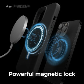 Silicone MagSafe Case за iPhone 13 Pro Max черен