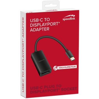 Speedlink USB C(м) to DisplayPort(ж) SL-180020-BK