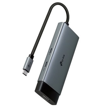 Докинг станция TP-Link UH5020C, от USB-C към 1x USB-C(PD), 1x USB-C, 2x USB-A, 1x HDMI, сива | JAR Computers TP-Link 1 UH5020C