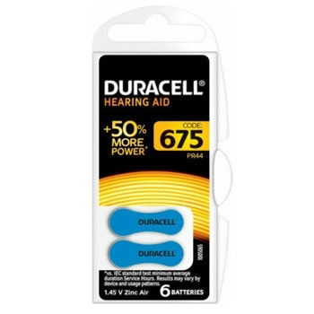 Батерия цинкова Duracell ACA675MF, ZA675, 1.4V, 6 бр. в опаковка | JAR Computers Duracell 675 1.4V 6бр. ACA675MF