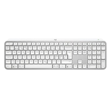 Клавиатура Logitech MX Keys S, безжична, USB-C rechargeable, US International, бяла, USB | JAR Computers Logitech MX Keys S - PALE GREY