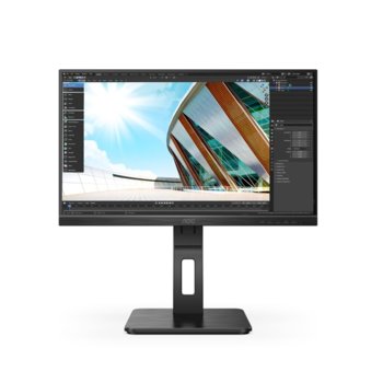 Монитор AOC 24P2C, 23.8" (60.45 cm) IPS панел, 75Hz, Full HD, 4 ms, 50M:1, 250cd/m2, DisplayPort, HDMI, USB Type C | JAR Computers AOC 24P2C