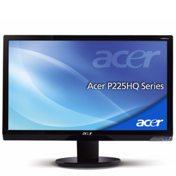 Монитор 21.5" (54.61 cm) Acer P225HLQbd FULL HD LED, 5ms 8 000 000:1 250cd/m2, DVI (HDCP), черен, 3г. | JAR Computers 21.5" (54.61 cm) Acer P225HLQbd FULL HD LED