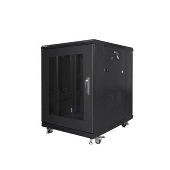 Комуникационен шкаф Lanberg FF01-6815-23B, 19", 15U, 84.8 x 80 x 60 cm, товароносимост до 800кг, черен | JAR Computers Lanberg FF01-6815-23B