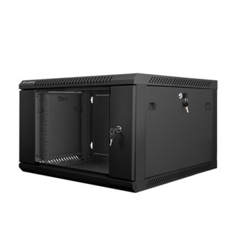 Комуникационен шкаф Lanberg WF01-6606-10B, 19", 6U, 600 x 600 x 374, черен | JAR Computers Lanberg WF01-6606-10B