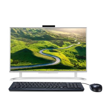 All in One компютър Acer Aspire C22-720 (DQ.B7CEX.002), четириядрен Braswell Intel Pentium J3710 1.6/2.64GHz, 21.5" (54.61 cm) Full HD LED Display, 4GB DDR3L RAM, 1TB, 2x USB 3.0, клавиатура и мишка, Free Dos | JAR Computers Acer Aspire C22-720 DQ.B7CEX.002