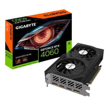 Видео карта Nvidia GF RTX 4060, 8GB, Gigabyte Windforce, OC, PCI-E 4.0, GDDR6, 128-bit, DisplayPort, HDMI | JAR Computers Gigabyte GF RTX 4060 Windforce OC 8G