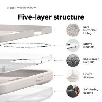 Soft Silicone MagSafe за iPhone 14 Pro тъмносин