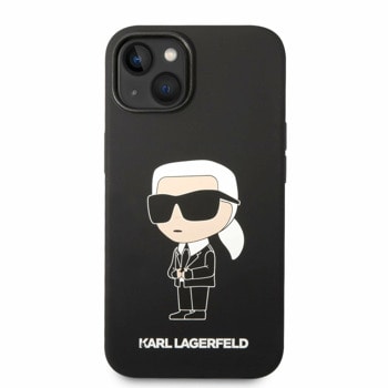 Liquid Silicone Ikonik NFT за iPhone 14 черен