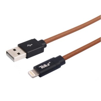 Tellur USB Lightning 1m 2.4A brown