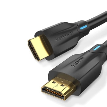 Кабел Vention AANBH, от HDMI 2.1(м) към HDMI 2.1(м), 2m, dynamic HDR, черен | JAR Computers кабел vention hdmi 2.1(м) to hdmi 2.1(м) 2m AANBH
