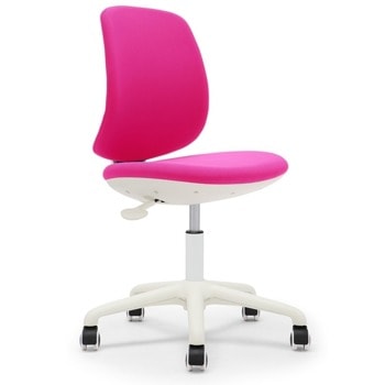 Детски стол RFG Lucky White, до 120кг, дамаска, пластмасова база, регулиране на височината, розов image