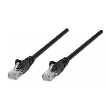 Пач кабел Cat.5e 0.5m UTP черен IC Intracom